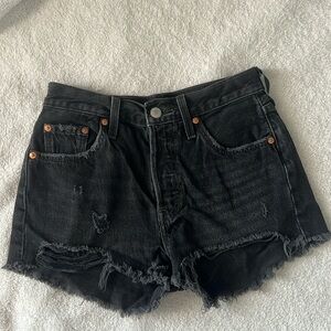 Levi’s 501 Original Fit Black Denim Shorts
